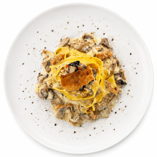 Pappardelle Funghi e Tartufo alla Carbonara